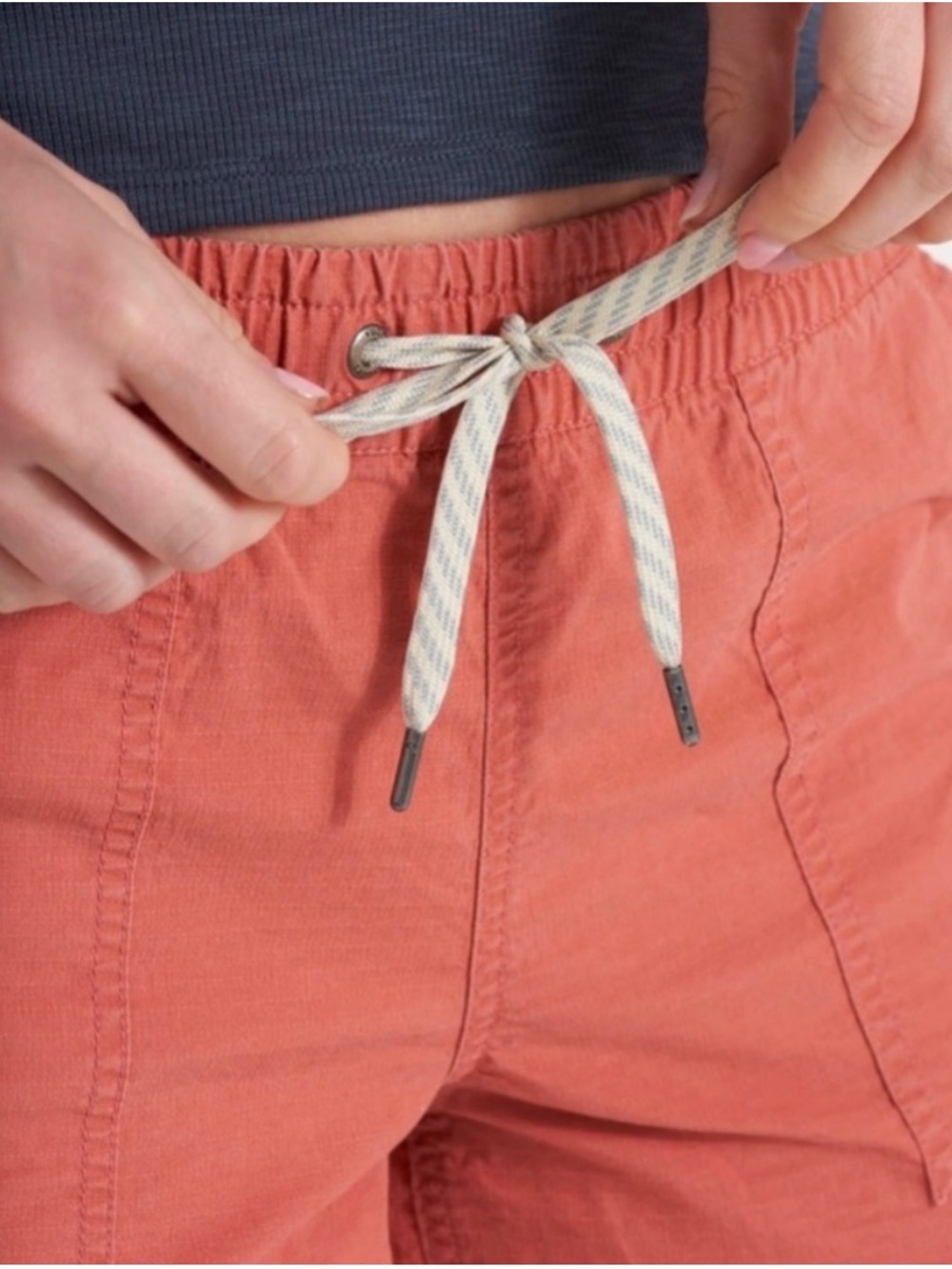 Vuori Vintage Ripstop Organic Cotton Sun Washed Orange Shorts Size XS - Picture 4 of 15